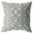 Palacedesigns 20 in. White Bird Maze Indoor & Outdoor Throw Pillow PA3656661